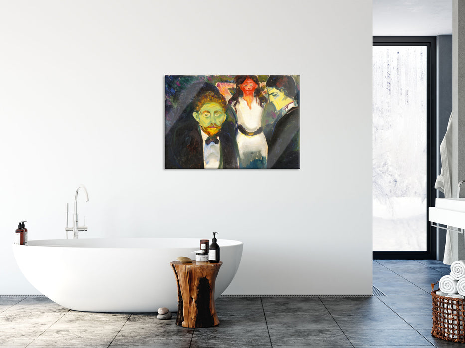 Edvard Munch - Eifersucht, Glasbild