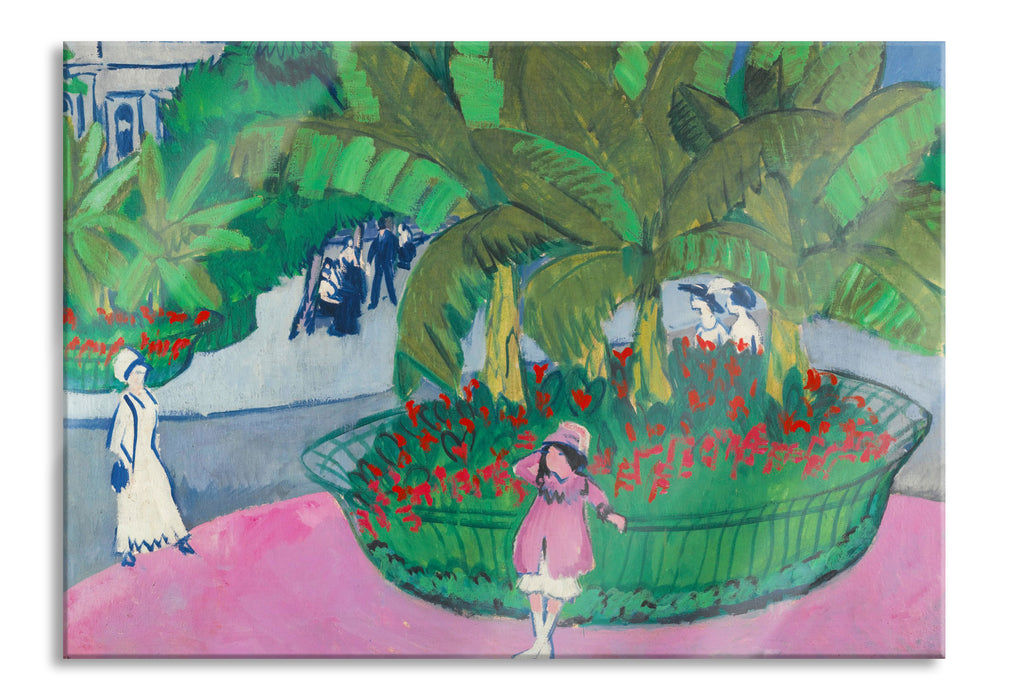 Pixxprint Ernst Ludwig Kirchner - DAS BOSKETT: ALBERTPLATZ IN DRESDEN , Glasbild