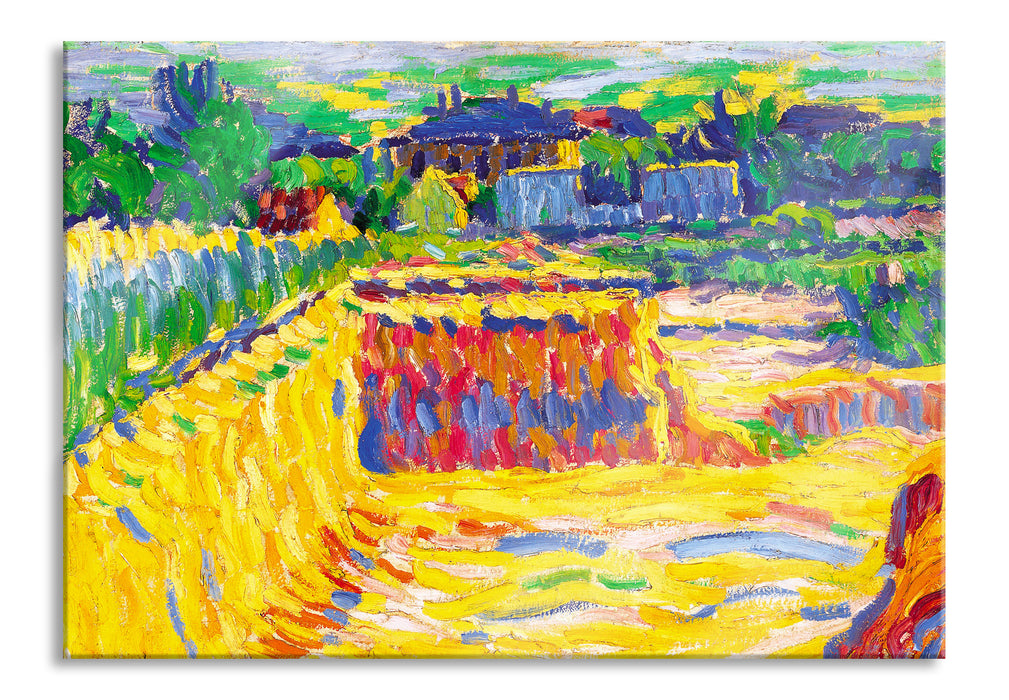 Pixxprint Ernst Ludwig Kirchner - Die Lehmgrube , Glasbild