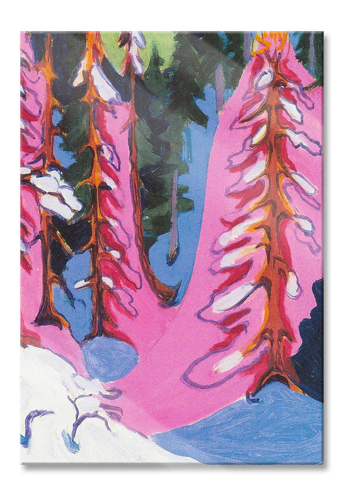 Pixxprint Ernst Ludwig Kirchner - Am Waldrand , Glasbild