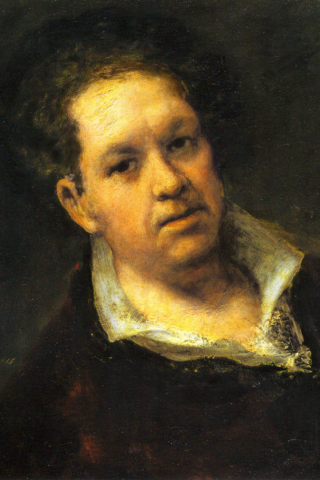 Francisco de Goya - Selbstportrait, Glasbild