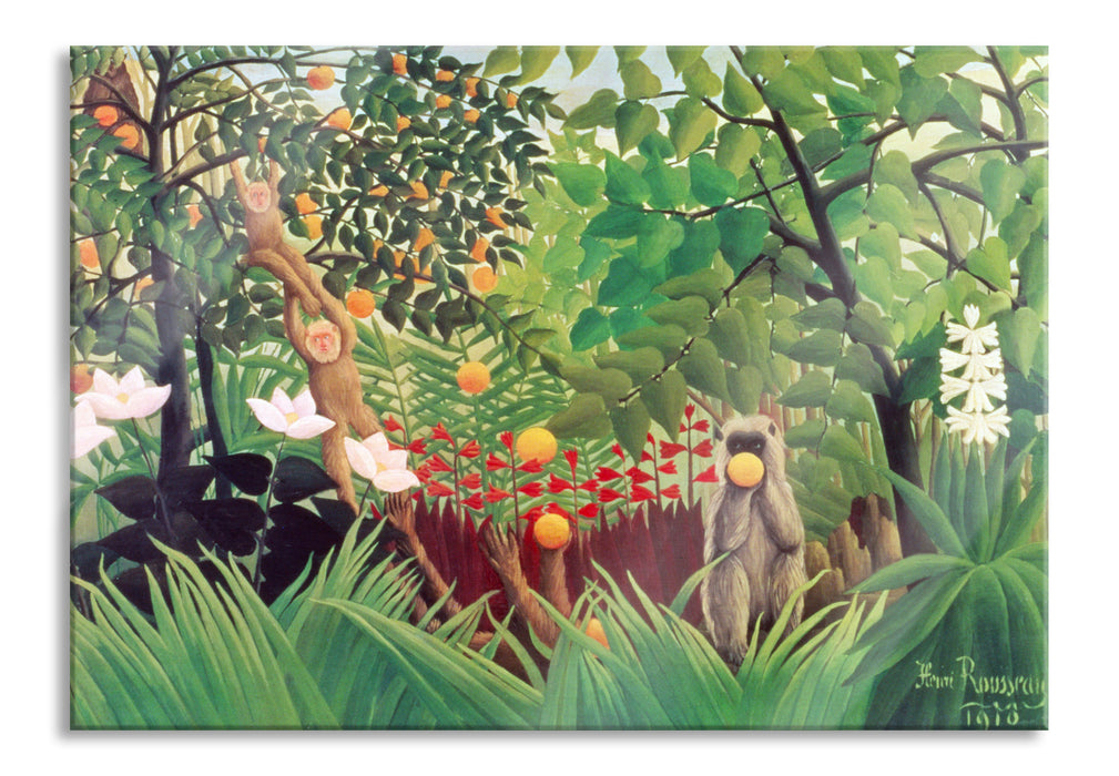 Pixxprint Henri Rousseau - Exotische Landschaft , Glasbild