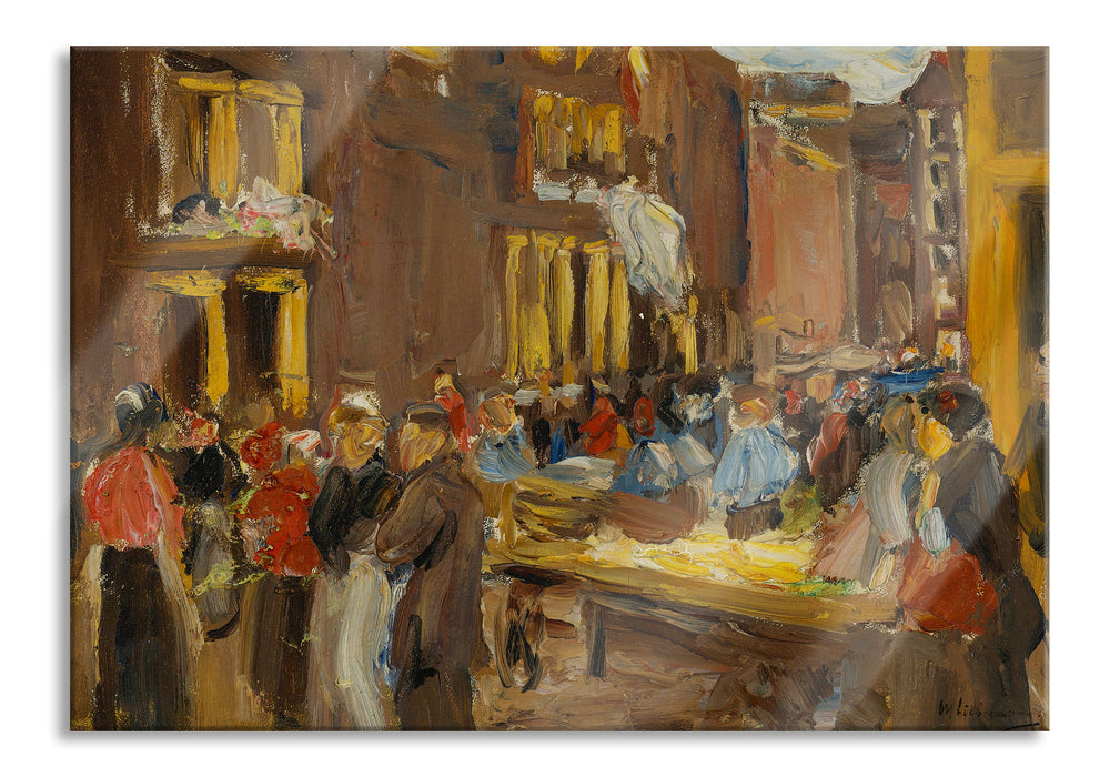 Pixxprint Max Liebermann - Judengasse in Amsterdam, Glasbild