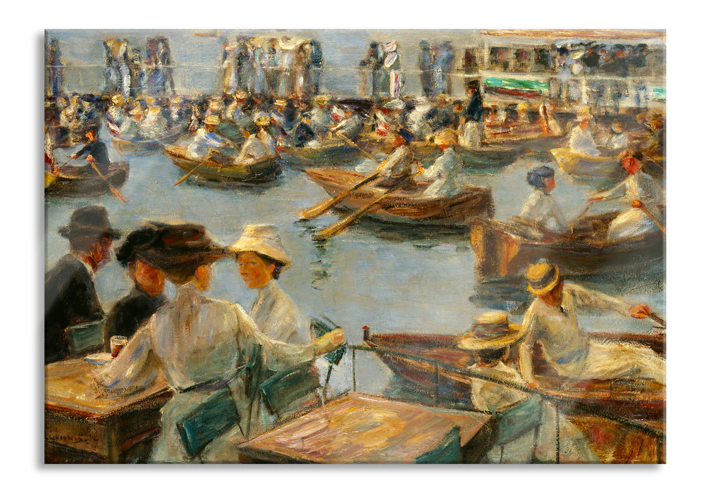 Pixxprint Max Liebermann - An der Alster in Hamburg, Glasbild