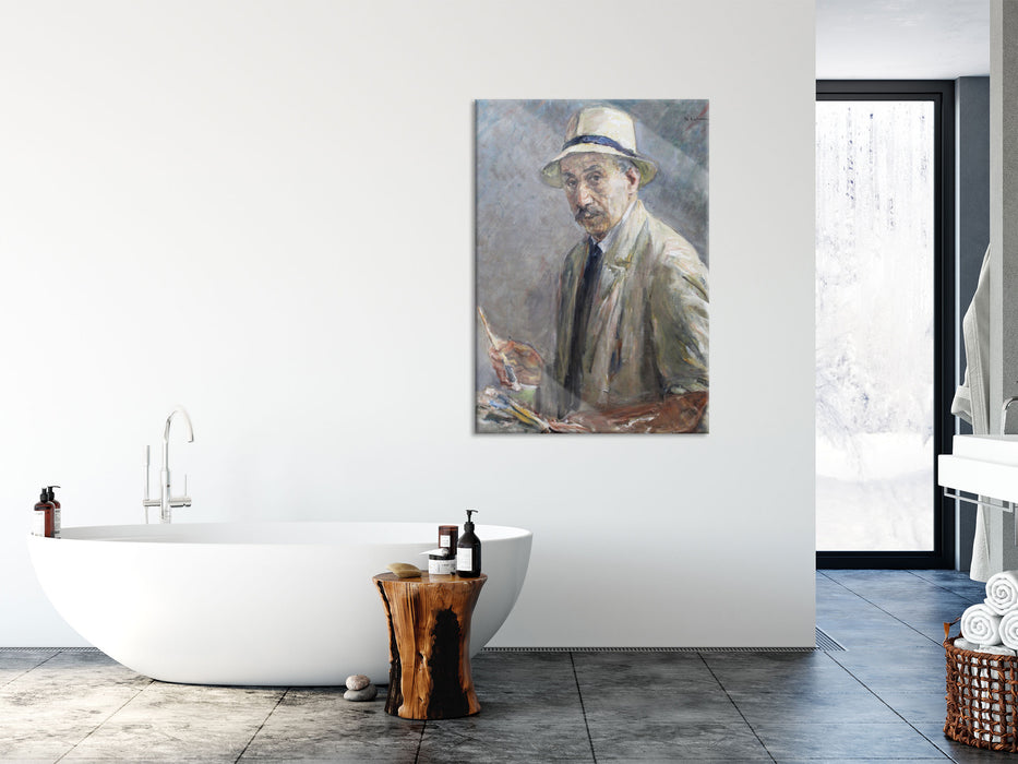 Max Liebermann - Selbstbildnis , Glasbild