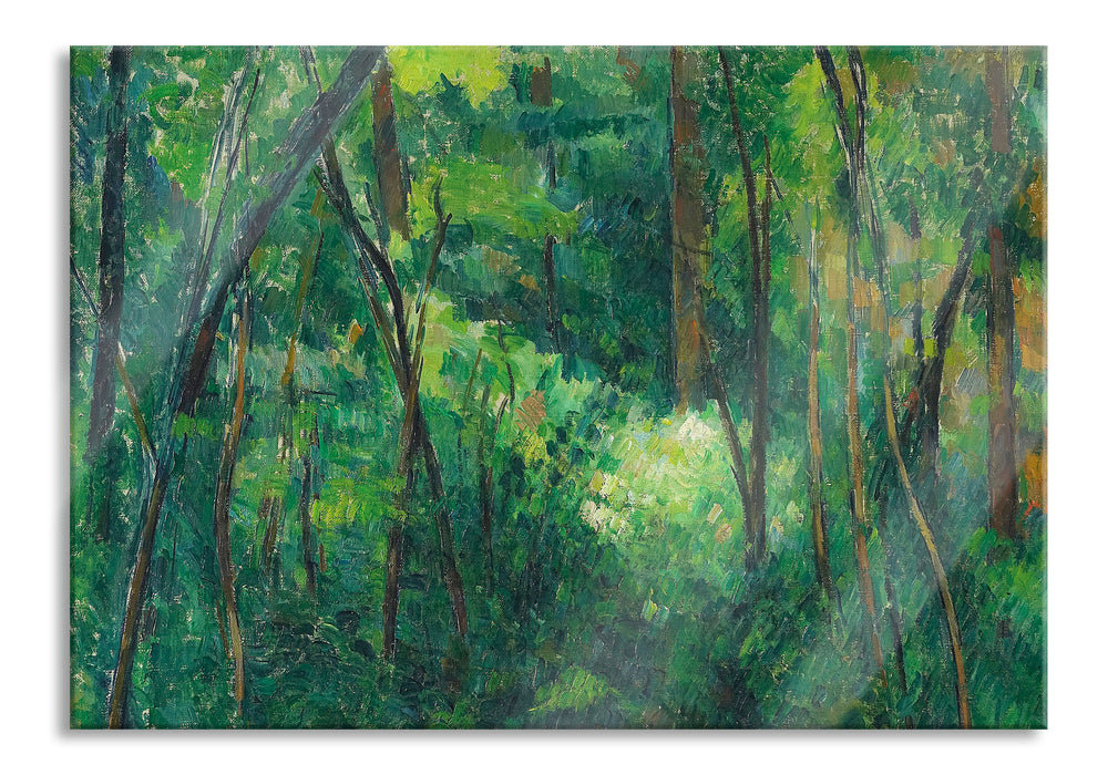 Pixxprint Paul Cézanne - Innenleben eines Waldes , Glasbild