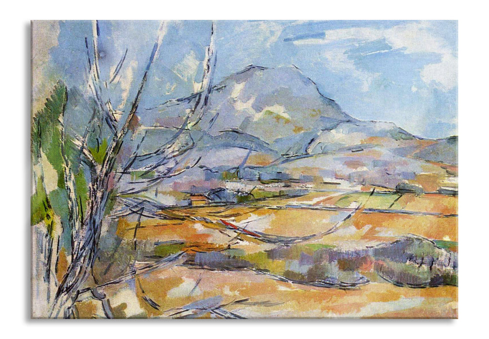 Pixxprint Paul Cézanne - Das Gebirge Sainte-Victoire , Glasbild