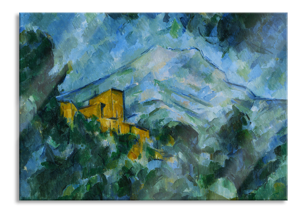Paul Cézanne - Mont Sainte-Victoire im Dunkeln , Glasbild