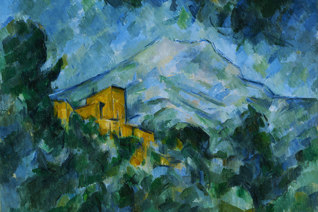 Paul Cézanne - Mont Sainte-Victoire im Dunkeln , Glasbild