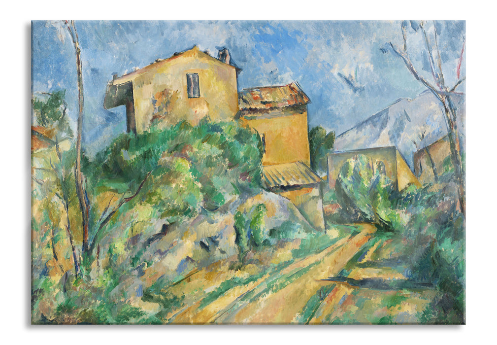 Pixxprint Paul Cézanne - Das Haus Maria am Weg zum Château Noir, Glasbild