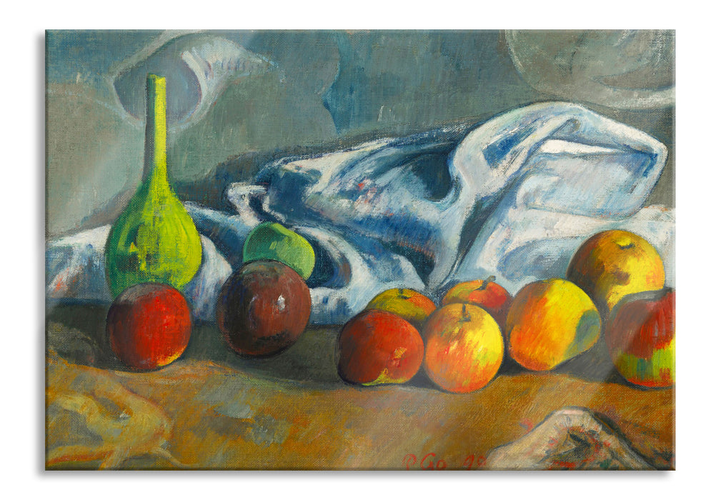 Paul Gauguin - Stillleben mit Äpfeln , Glasbild