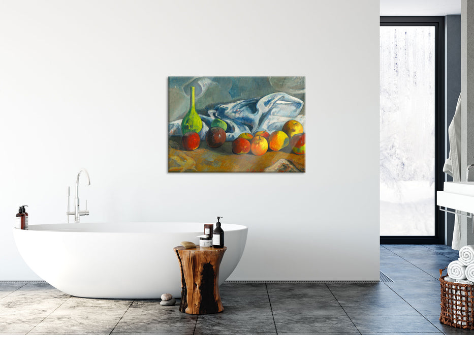 Paul Gauguin - Stillleben mit Äpfeln , Glasbild