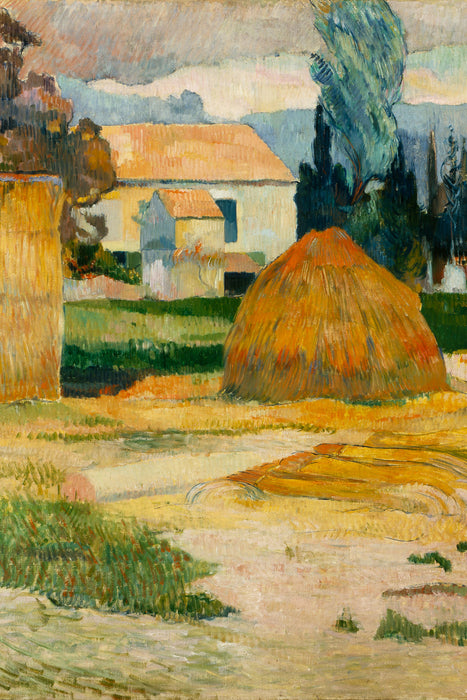 Paul Gauguin - Landschaft bei Arles, Glasbild