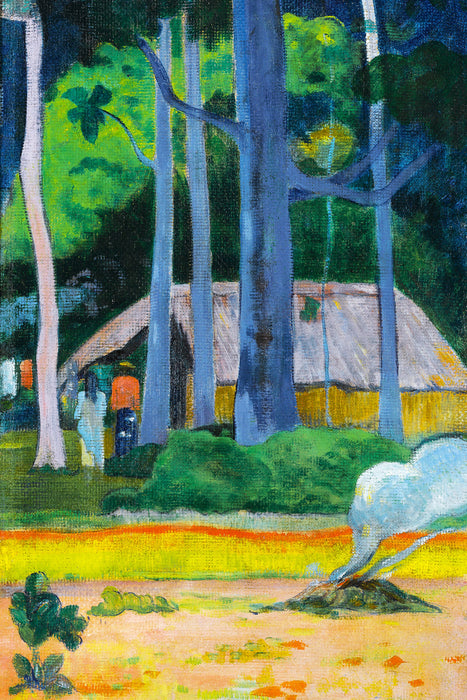 Paul Gauguin - CABANE SOUS LES ARBRES, Glasbild