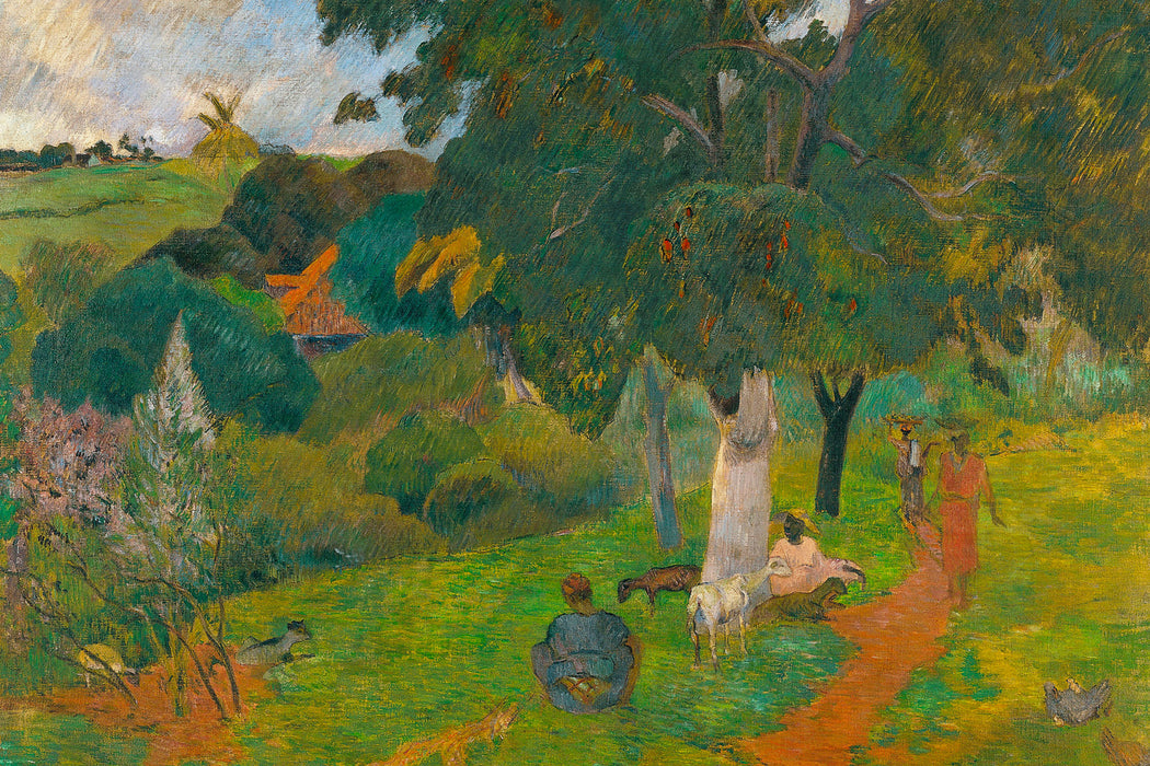 Paul Gauguin - Kommen und GehenMartinique, Glasbild