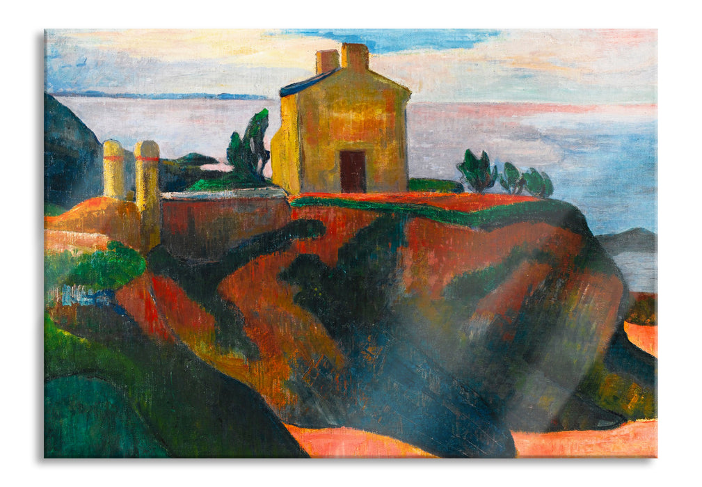Pixxprint Paul Gauguin - LA MAISON DU PAN-DU, Glasbild