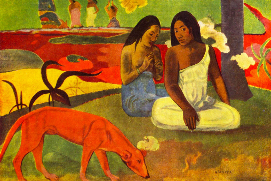Paul Gauguin - Arearea , Glasbild