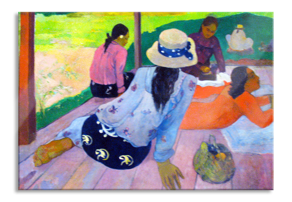 Pixxprint Paul Gauguin - Die Siesta , Glasbild