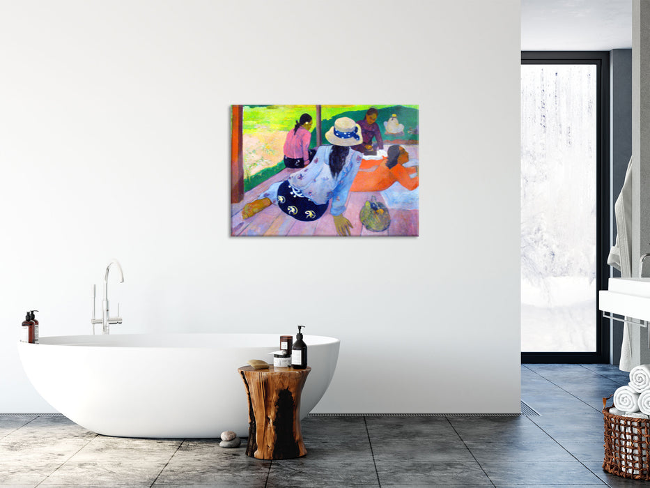 Paul Gauguin - Die Siesta , Glasbild