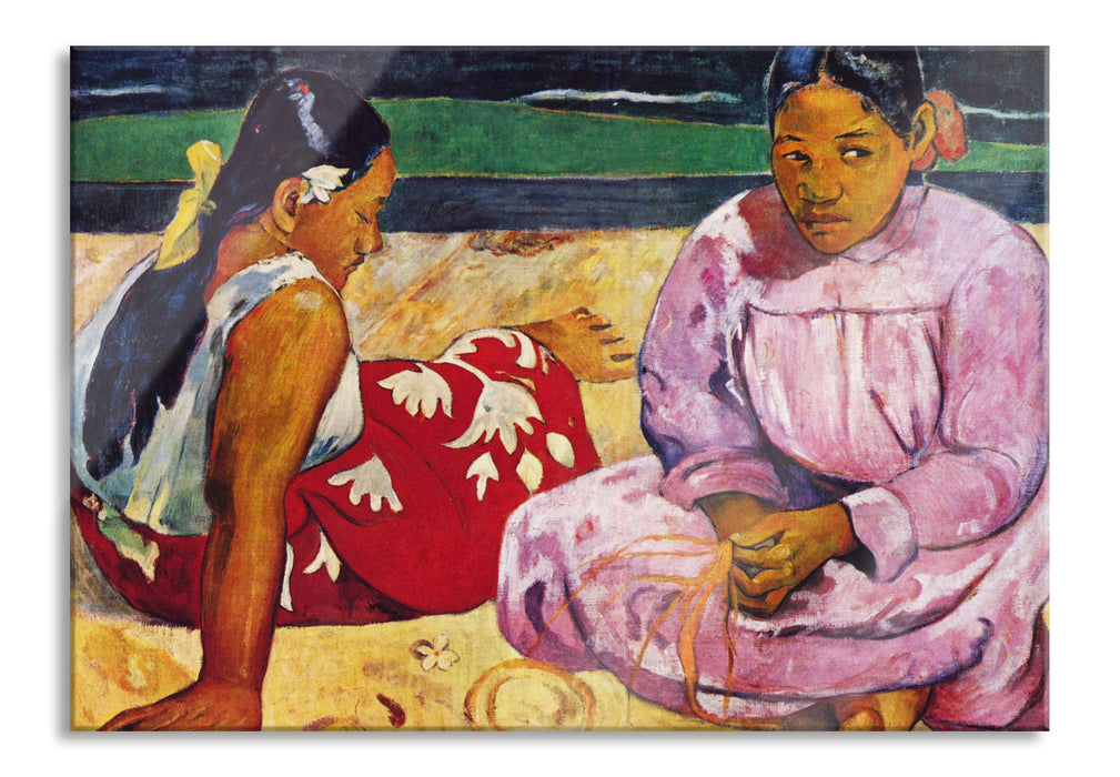 Paul Gauguin - Tahitische Frauenoder Frauen von Tahit, Glasbild