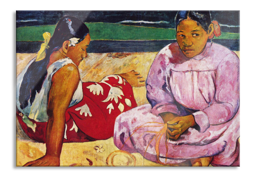 Pixxprint Paul Gauguin - Tahitische Frauenoder Frauen von Tahit, Glasbild