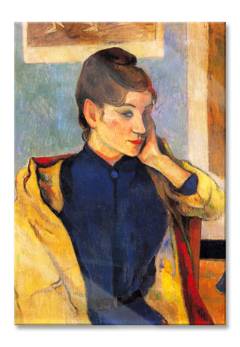 Paul Gauguin - Portrait von Madeleine Bernard, Glasbild