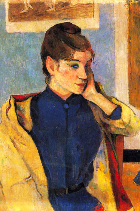 Paul Gauguin - Portrait von Madeleine Bernard, Glasbild