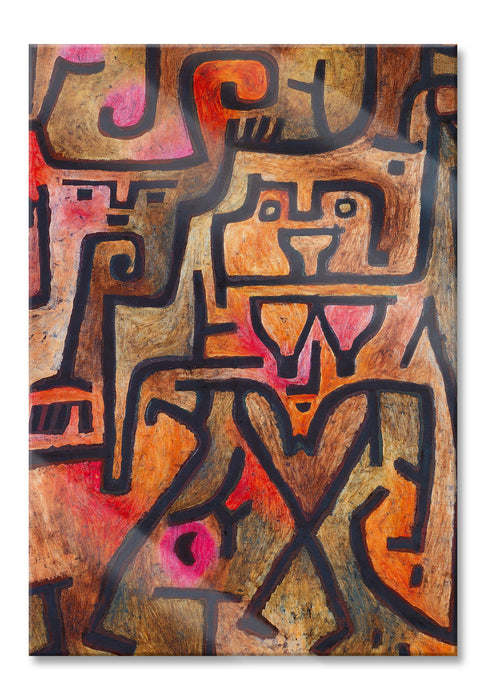 Paul Klee - Waldhexen , Glasbild