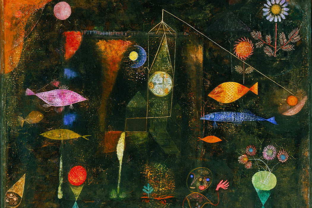Paul Klee - Fischzauber, Glasbild
