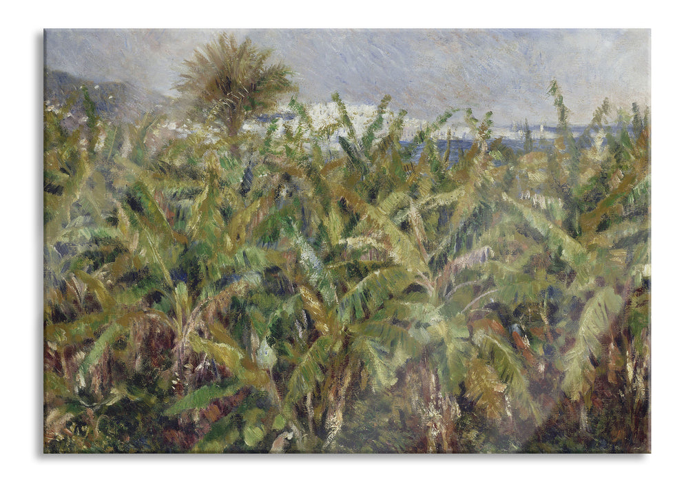 Pierre-Auguste Renoir - Feld mit Bananenbäumen , Glasbild
