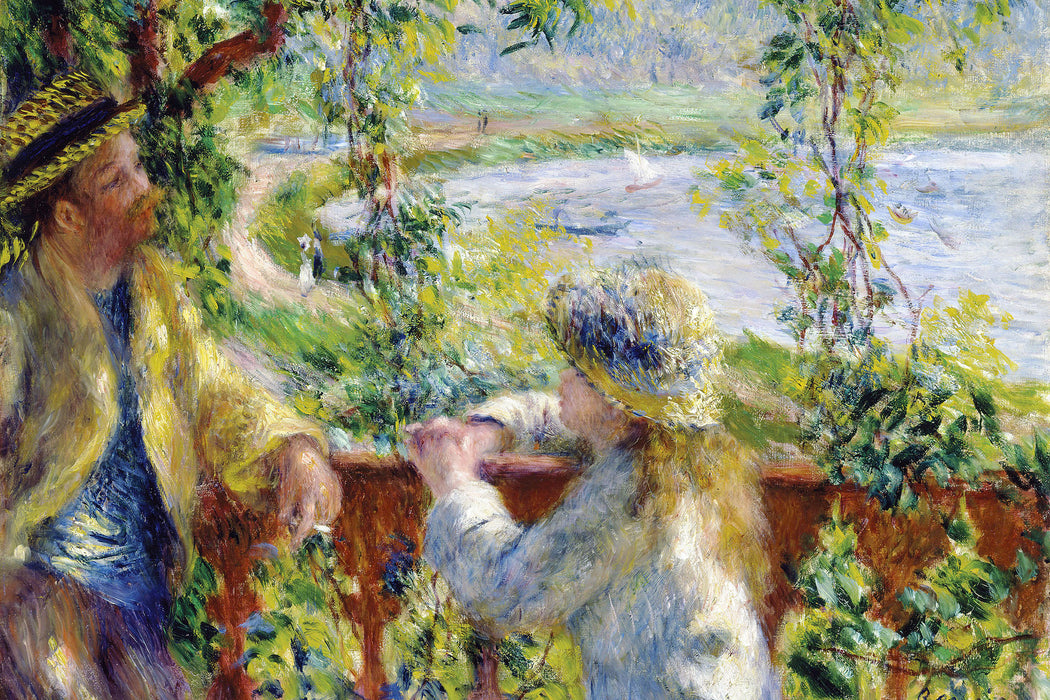 Pierre-Auguste Renoir - Am Wassernahe des Sees, Glasbild