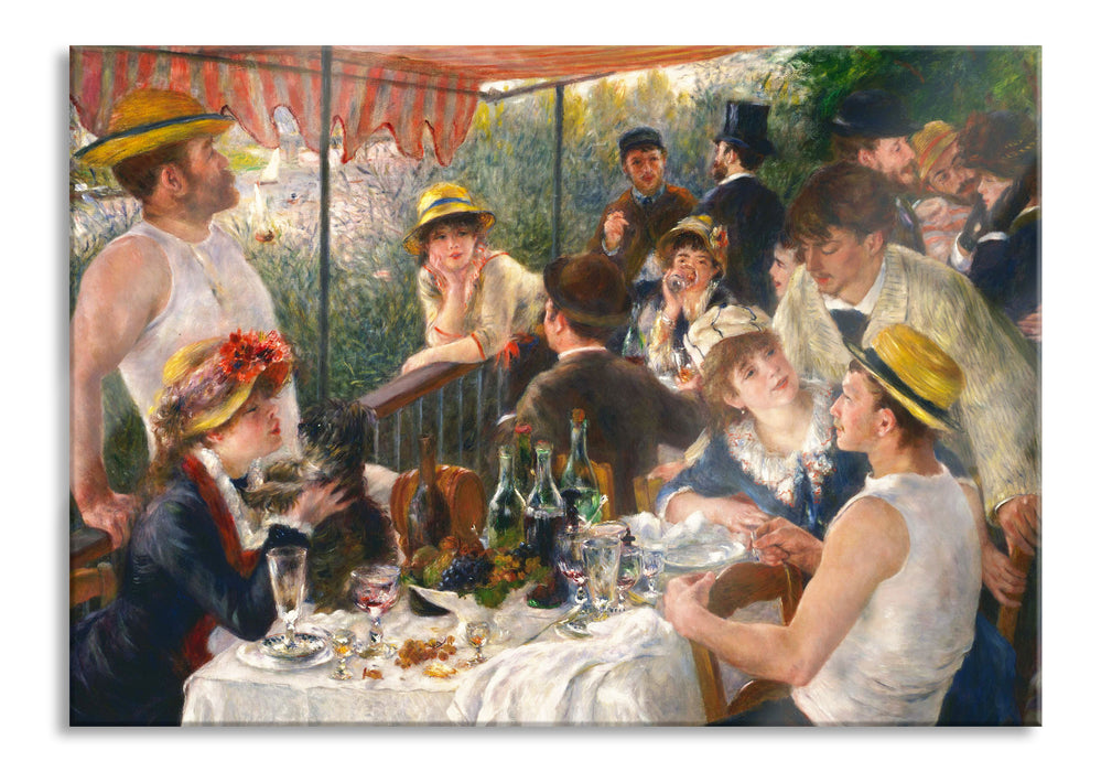 Pixxprint Pierre-Auguste Renoir - Die Mahlzeit der Ruderer, Glasbild