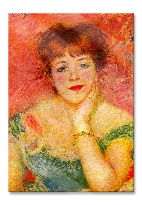 Pierre-Auguste Renoir - Portrait der Schauspielerin Jea, Glasbild