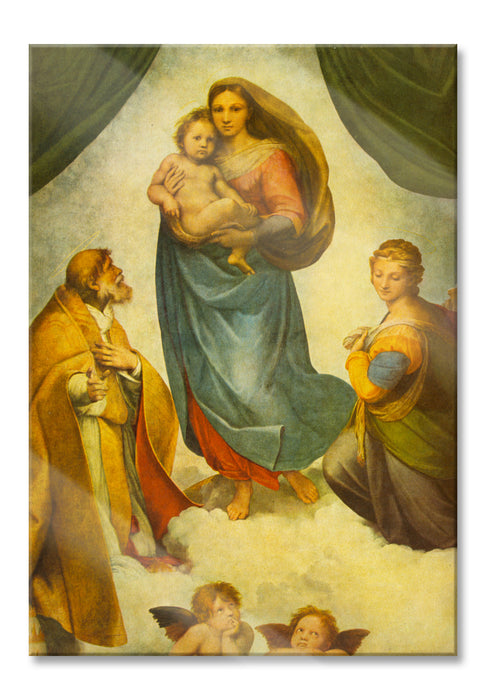Pixxprint Raffael - Sixtinische Madonna , Glasbild