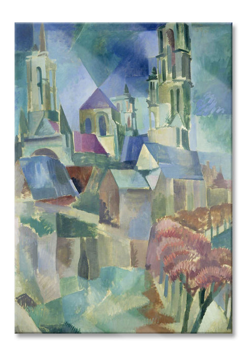 Robert Delaunay - Bild-Studie Die Türme von Laon , Glasbild