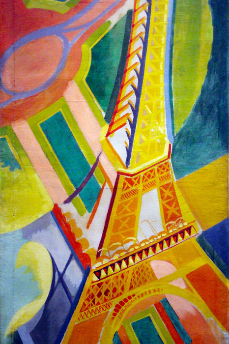 Robert Delaunay - Eiffel-Turm , Glasbild