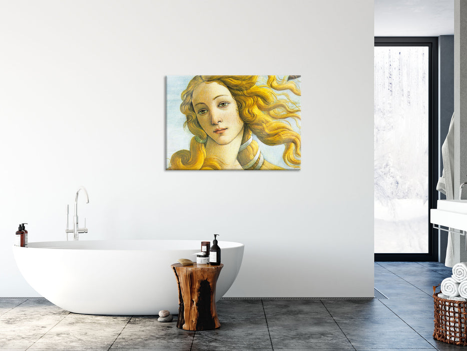 Sandro Botticelli - Die Geburt der Venus Ausschnitt, Glasbild