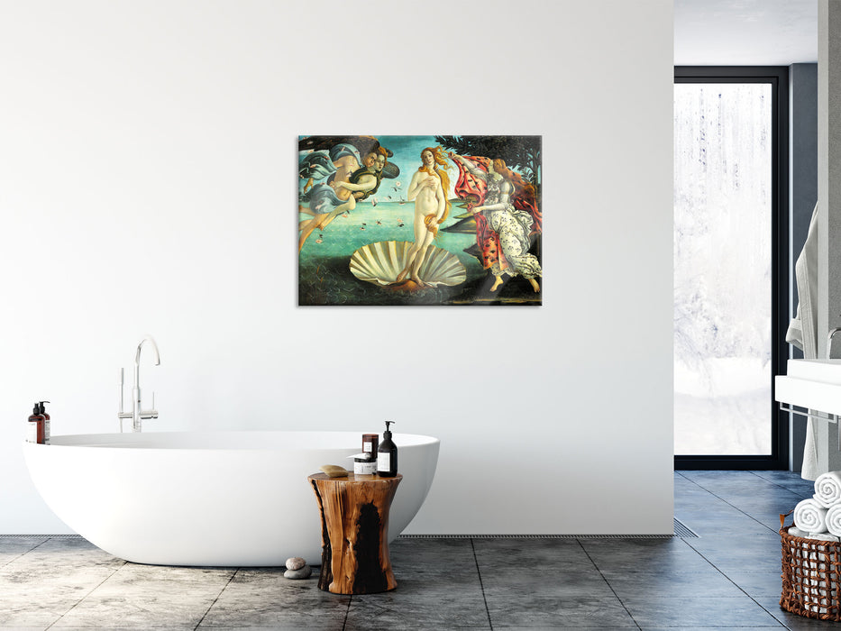 Sandro Botticelli - Die Geburt der Venus , Glasbild