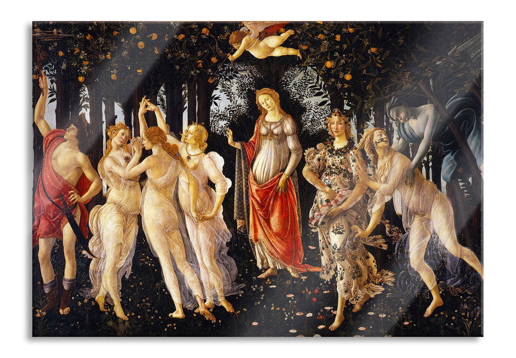 Pixxprint Sandro Botticelli - Frühling Primavera, Glasbild