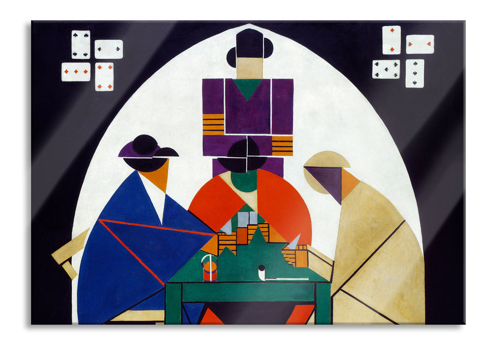 Theo van Doesburg - Kartenspieler, Glasbild
