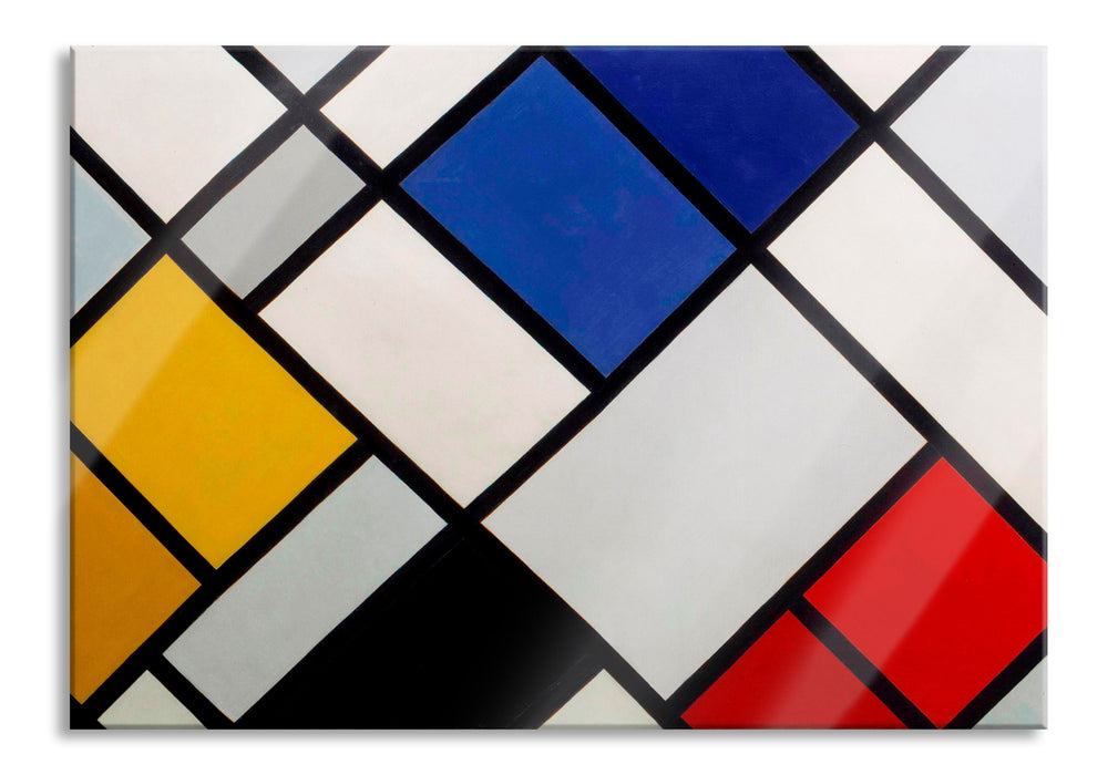 Theo van Doesburg - Kontra Komposition von Dissonanzen, Glasbild