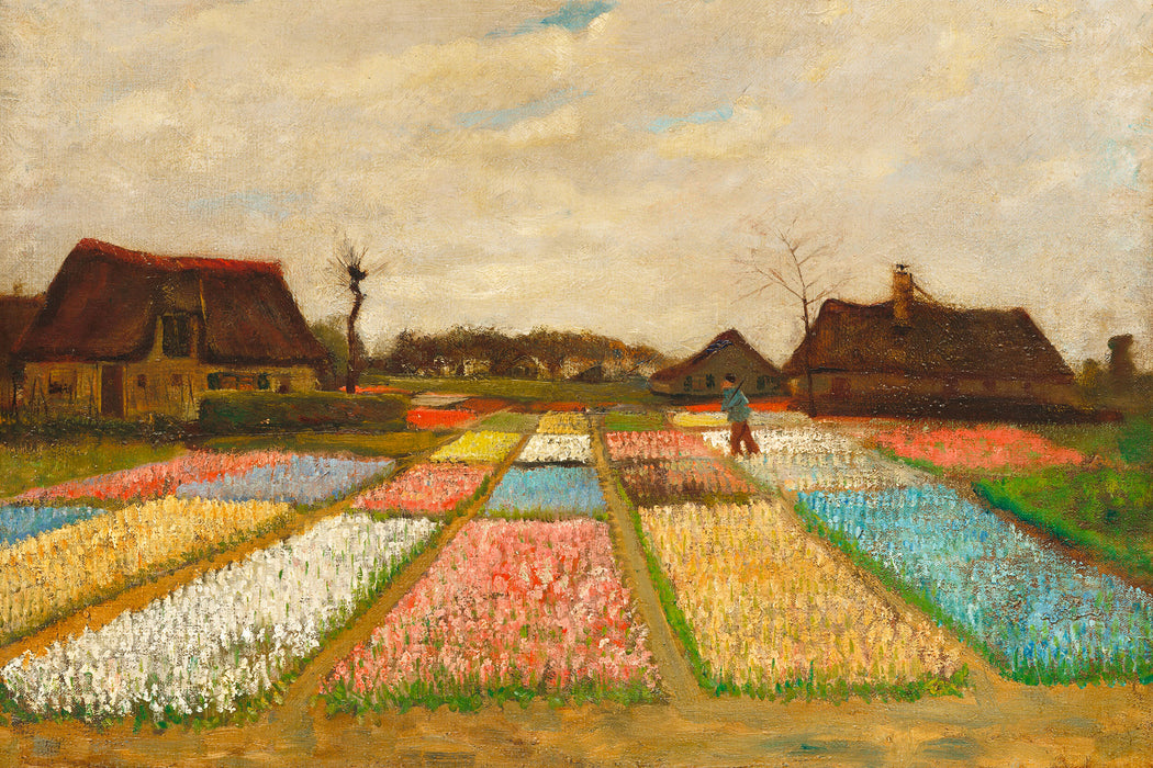 Vincent Van Gogh - Blumenbeete in Holland , Glasbild