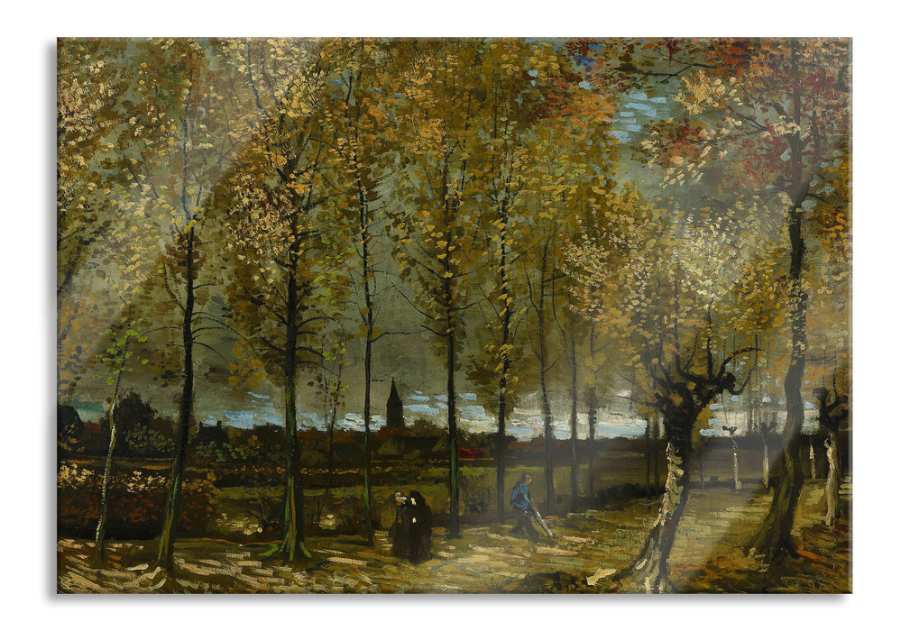 Vincent Van Gogh - Pappeln in der Nähe von Nuenen , Glasbild