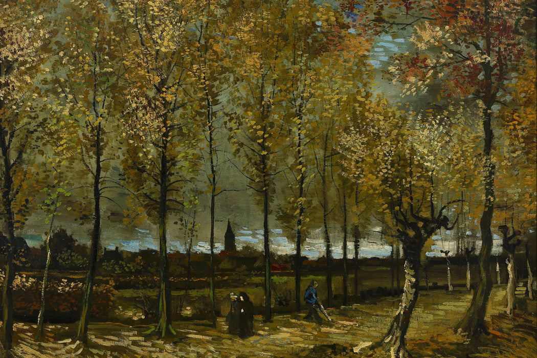 Vincent Van Gogh - Pappeln in der Nähe von Nuenen , Glasbild