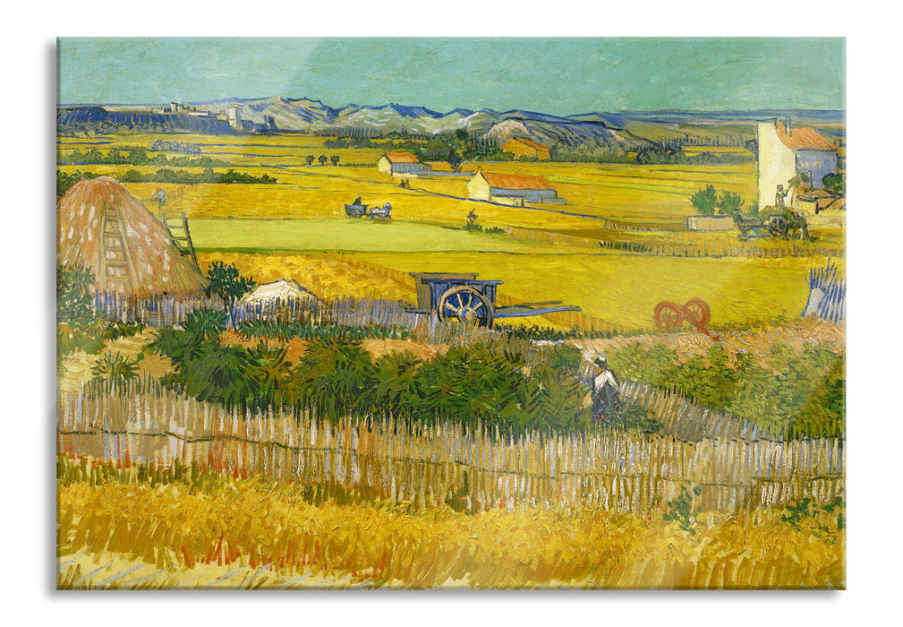 Pixxprint Vincent Van Gogh - Die Ernte , Glasbild