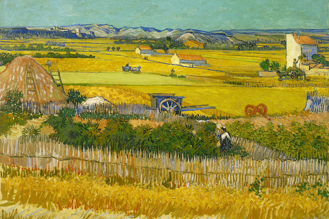 Vincent Van Gogh - Die Ernte , Glasbild