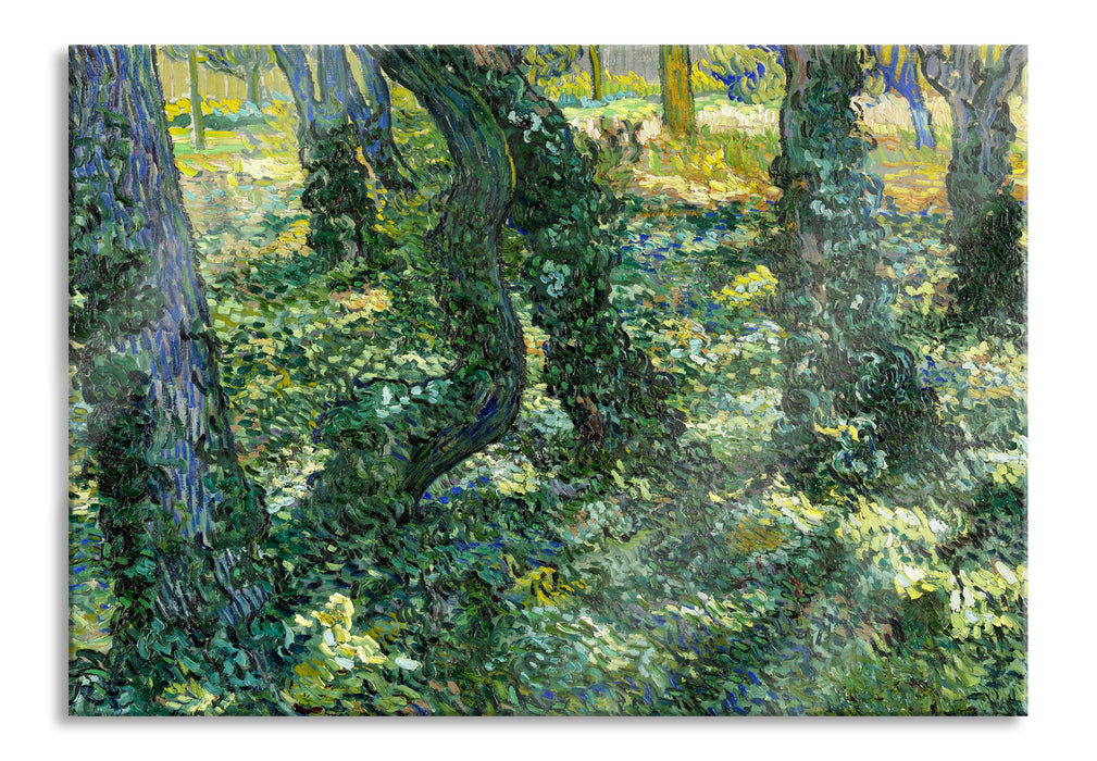 Pixxprint Vincent Van Gogh - Unterholz , Glasbild