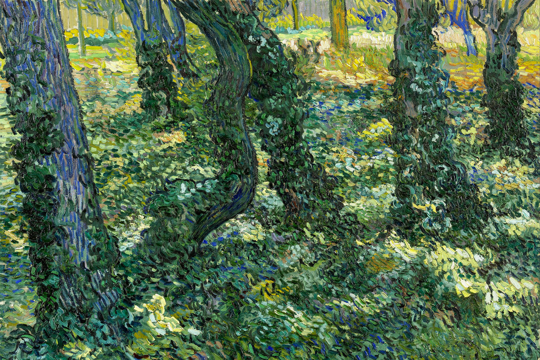 Vincent Van Gogh - Unterholz , Glasbild
