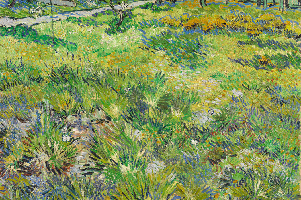 Vincent Van Gogh - Hohes Gras mit Schmetterlingen , Glasbild