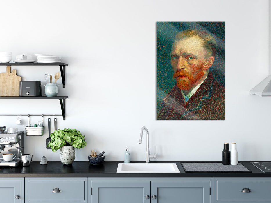 Vincent Van Gogh - Selbstbildnis , Glasbild